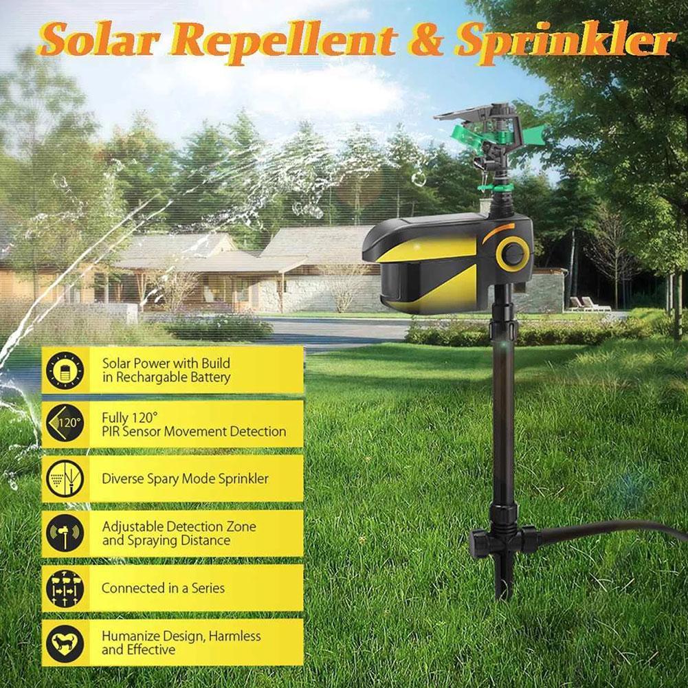 Solar Motion-Activated Sprinkler Deer & Animal Deterrent