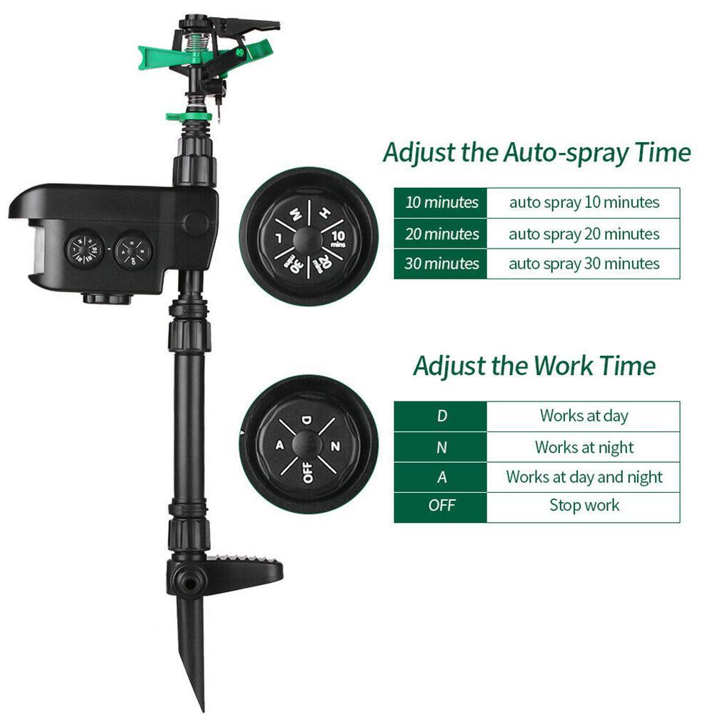 Solar Motion-Activated Sprinkler Deer & Animal Deterrent