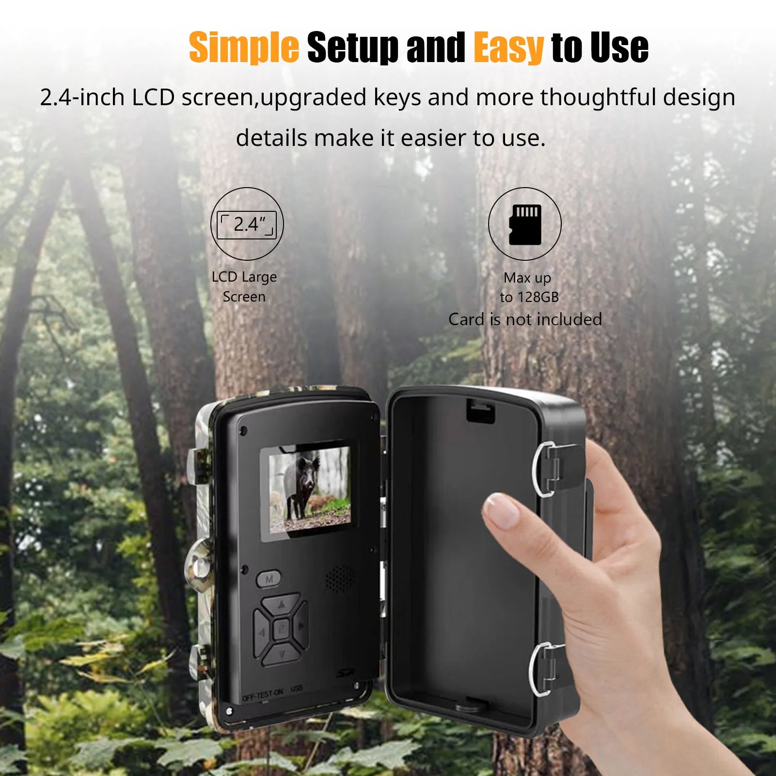 1080p Night Vision Trail Camera for Hunting & Wildlife