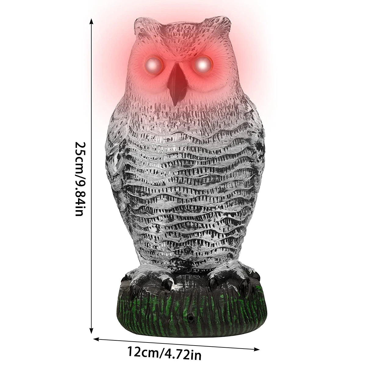 Realistic Owl Decoy – Humane Bird Repeller for Gardens