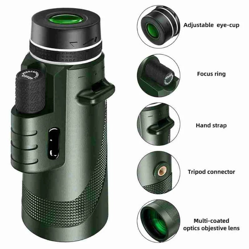 Handheld Compact Monocular with 600x Zoom
