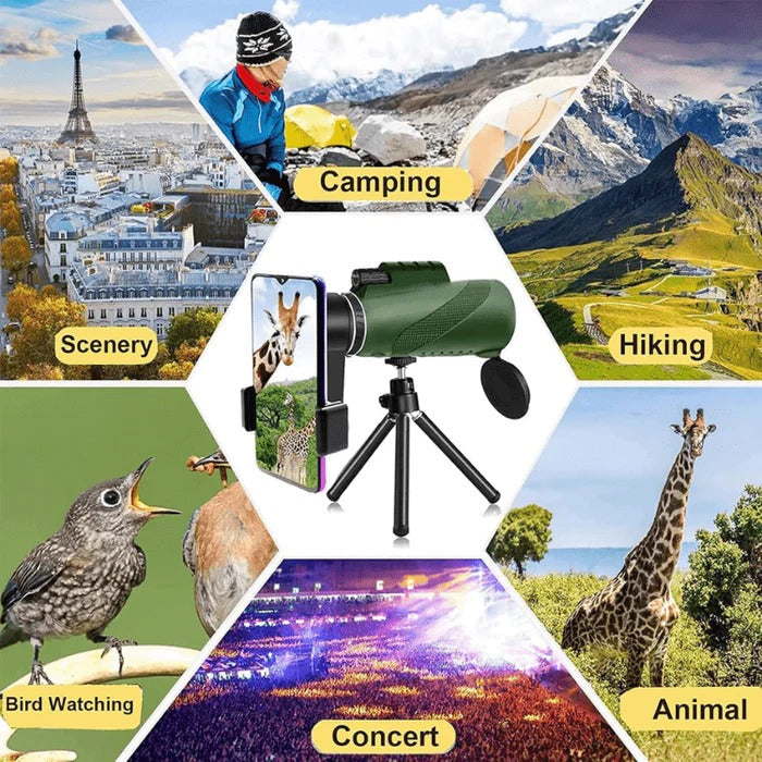 Handheld Compact Monocular with 600x Zoom