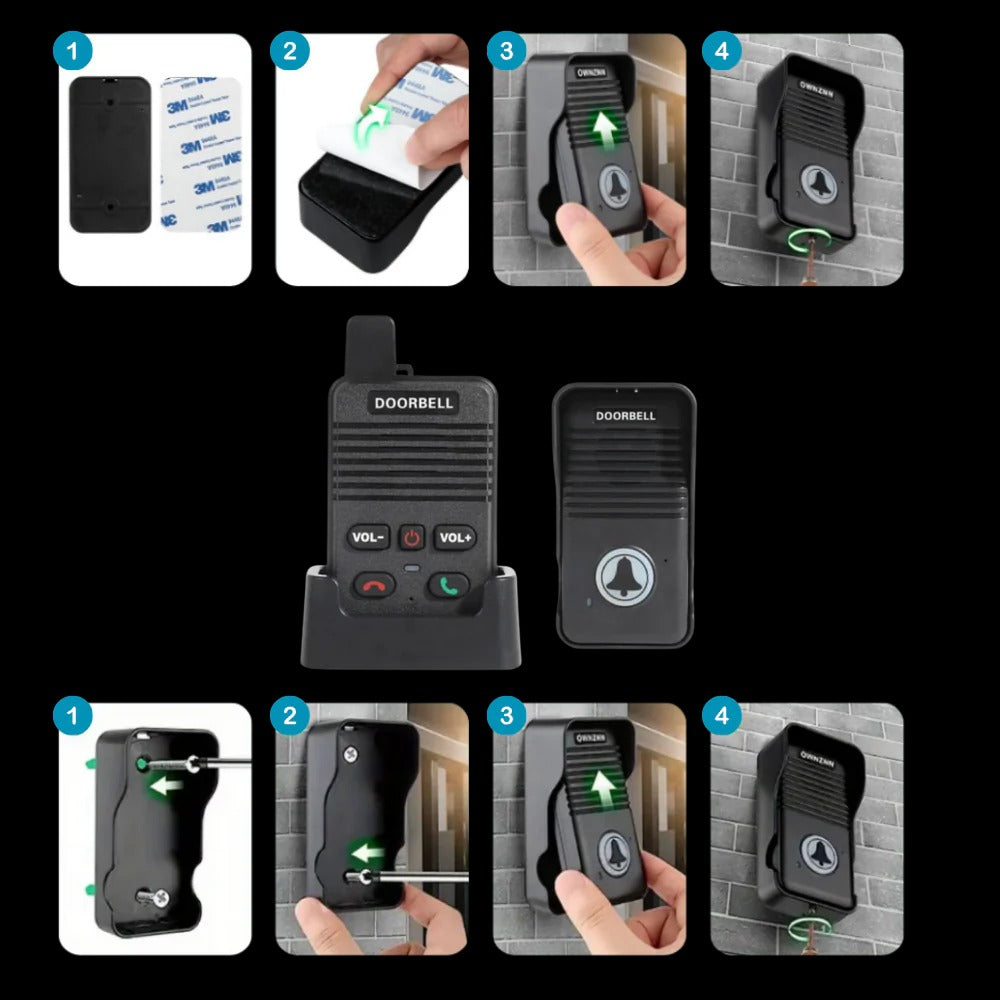 Two-Way Video Intercom Doorbell with Hands-Free Talk
